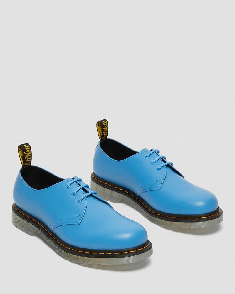 Dr Martens 1461 Iced Smooth Læder Oxford Sko Dame Blå | DK 349WNB